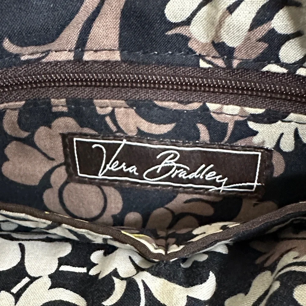 Vera Bradley Quilted Crossbody Bag Purse Solid Brown Adjustable Strap